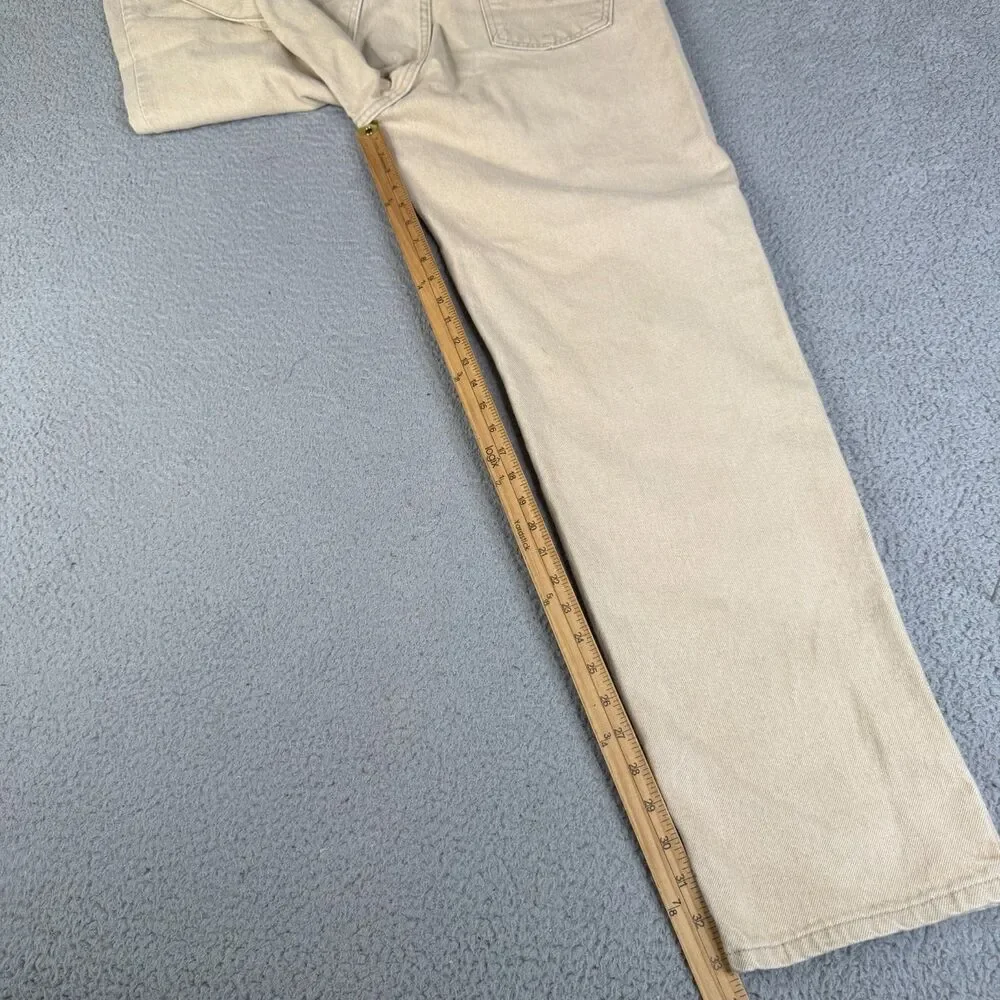 VINTAGE LEVI'S 550 Jeans Mens 38x34 Beige Orange Tab Made USA Pants Streetwear